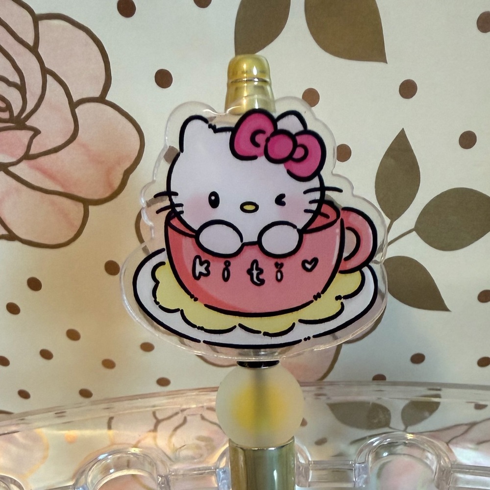 Hello Kitty Acrylic Beaded Pen